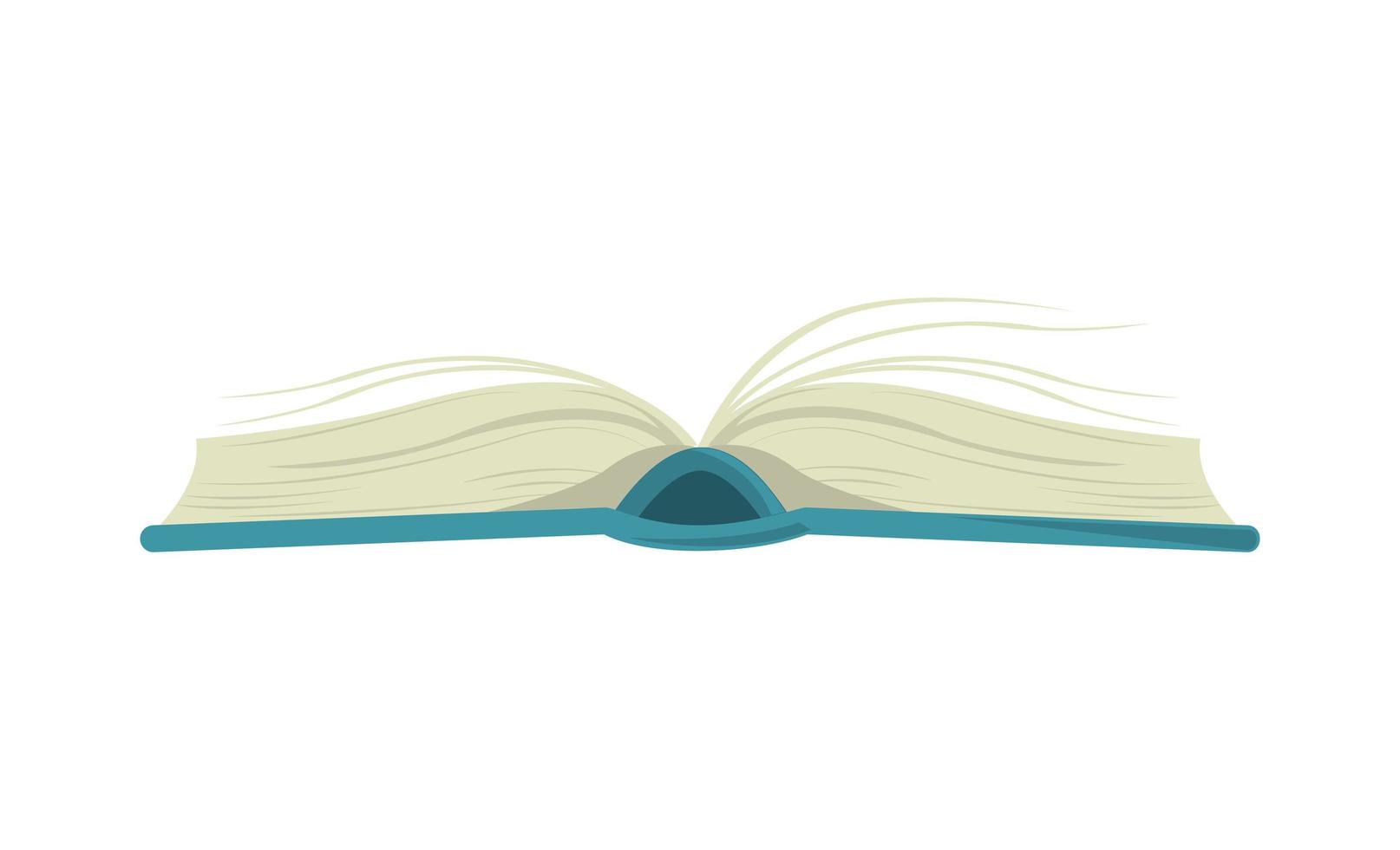 Sketch - open book with bookmark Royalty Free Vector Image