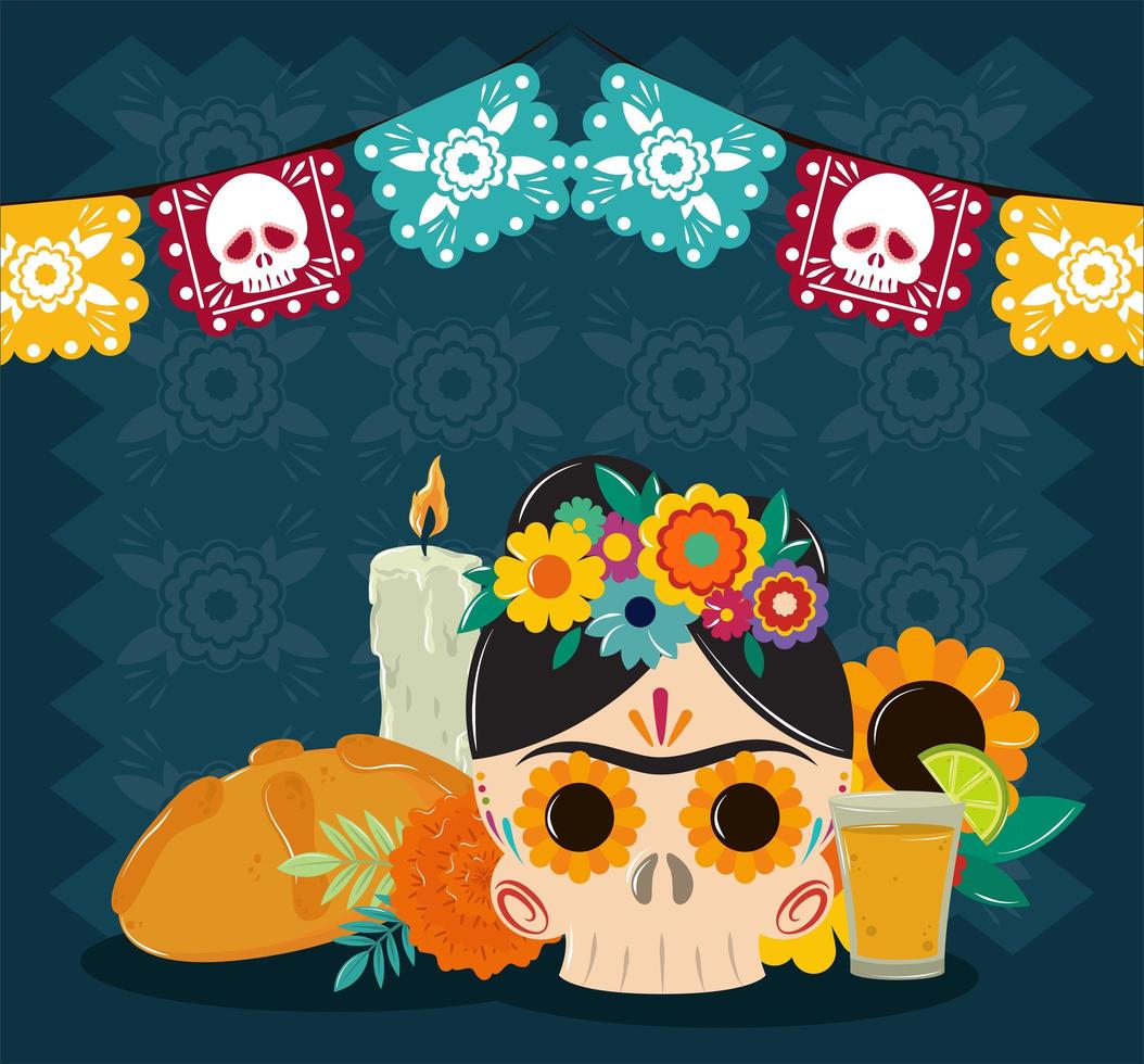celebrating day of the dead vector