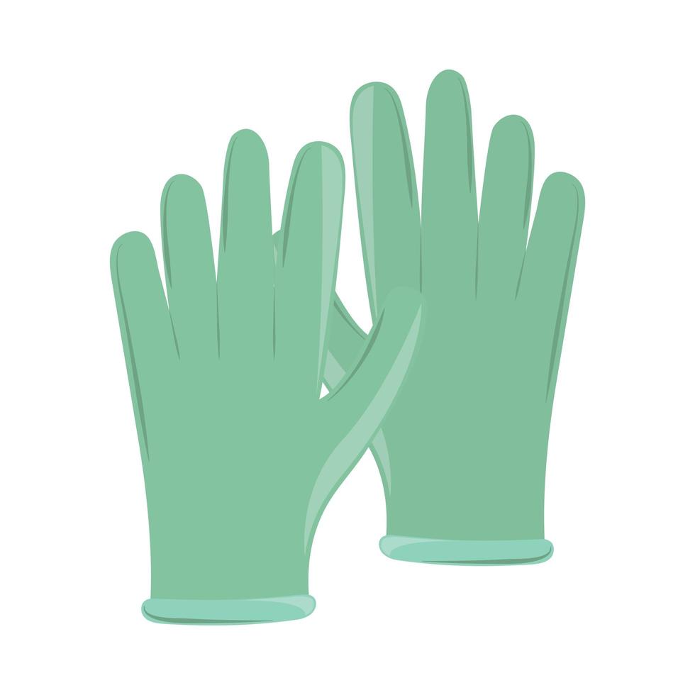 protección guantes de látex vector