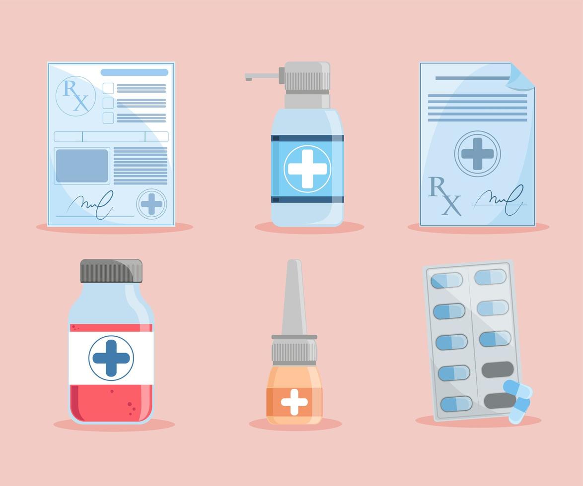 drug medication and supplements vector