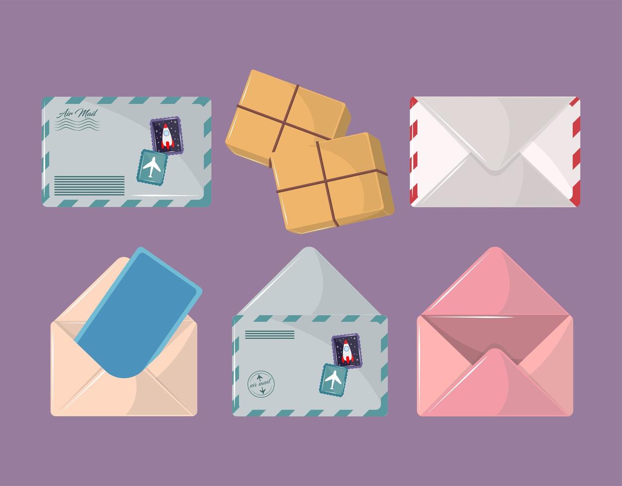 set of postal service vector