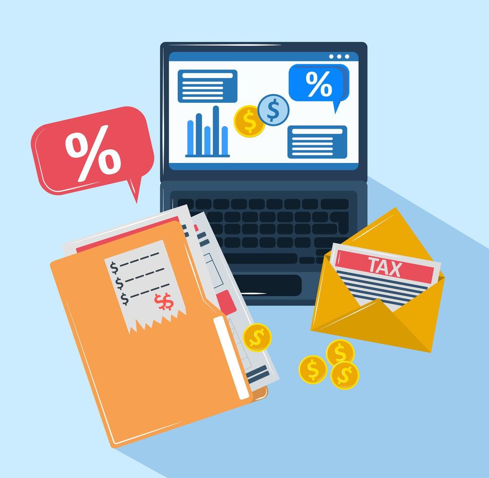 tax payment online vector