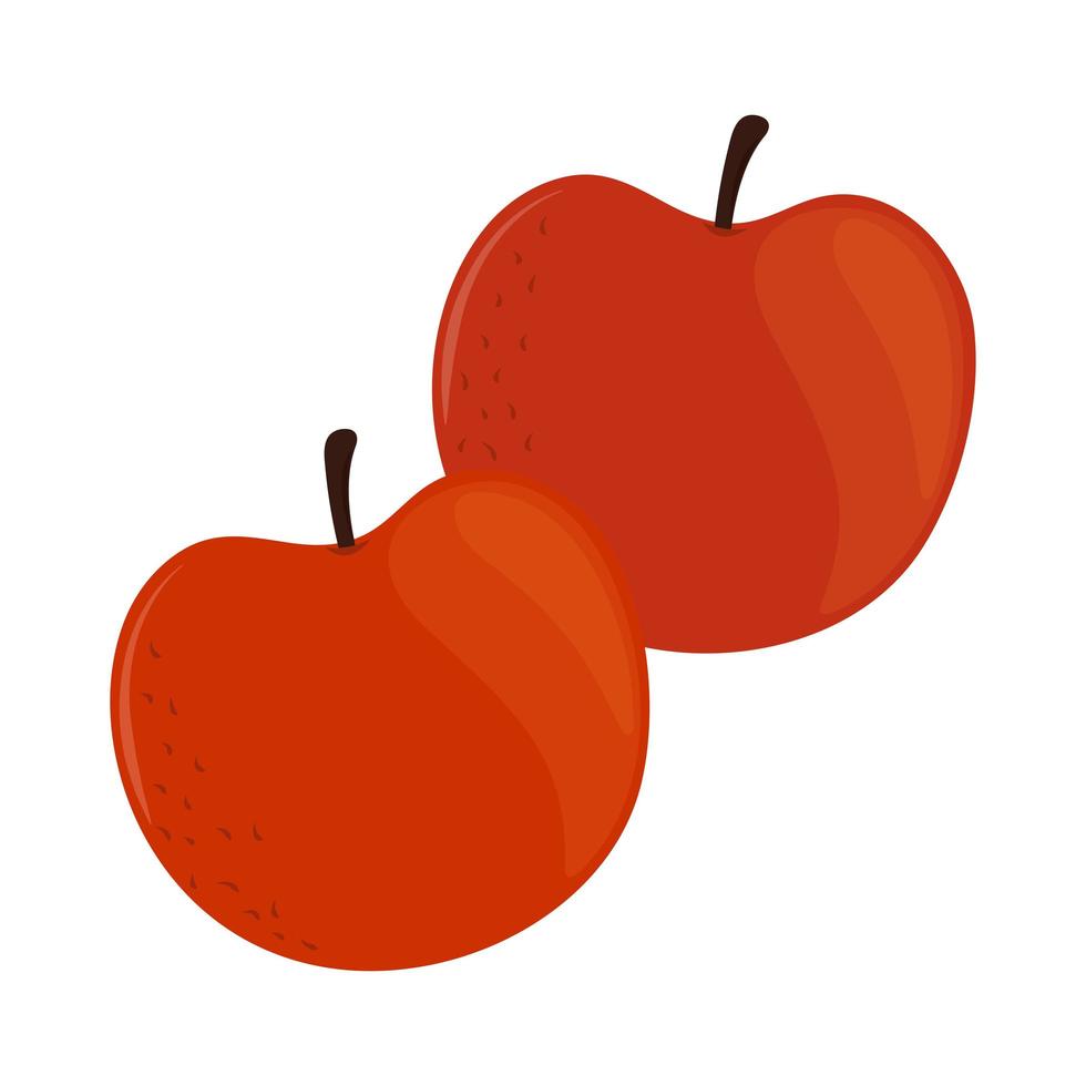 red apples fruit vector
