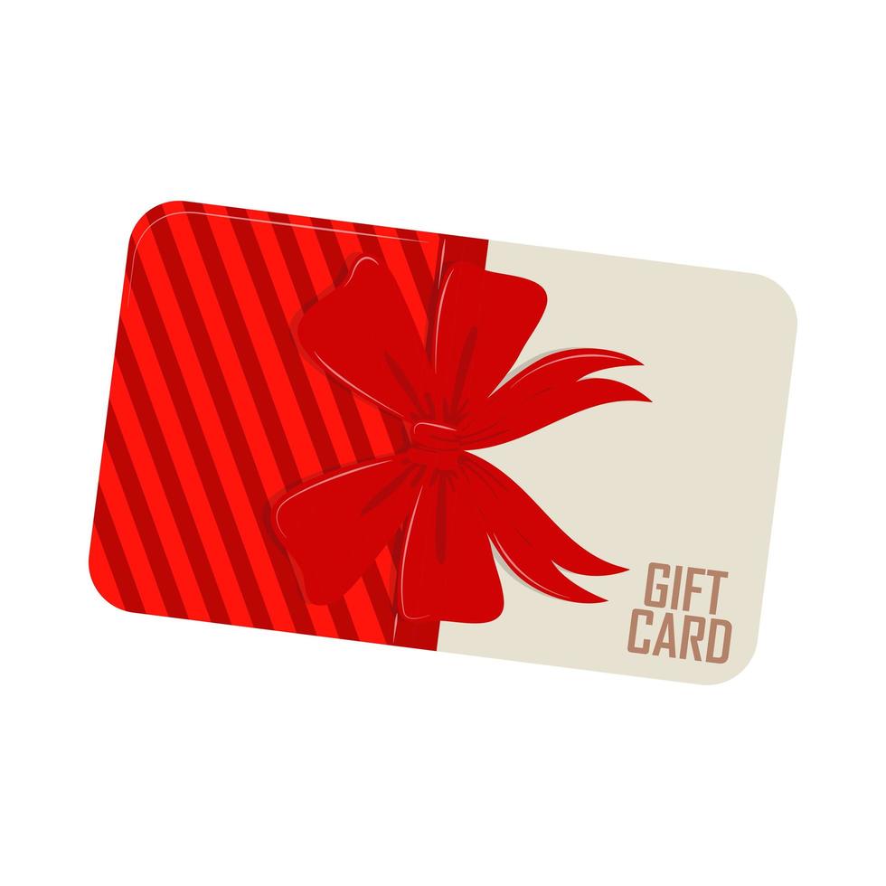 gift card red bow vector