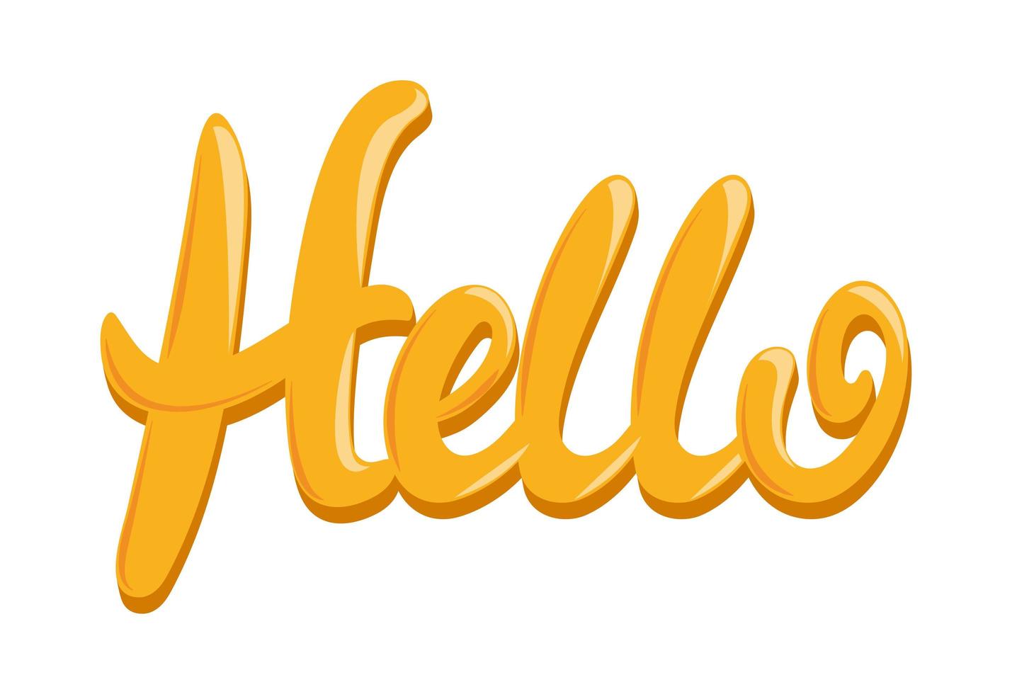 hello hand made lettering vector