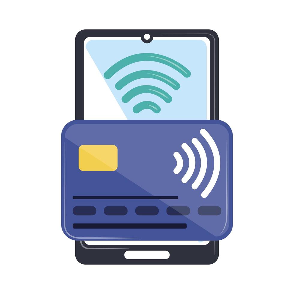 contactless payment purchase vector