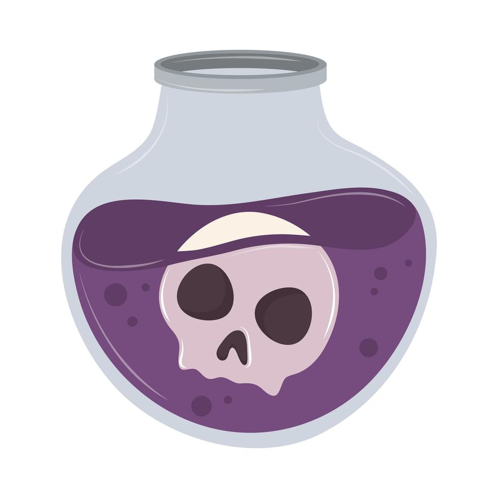 potion with skull vector
