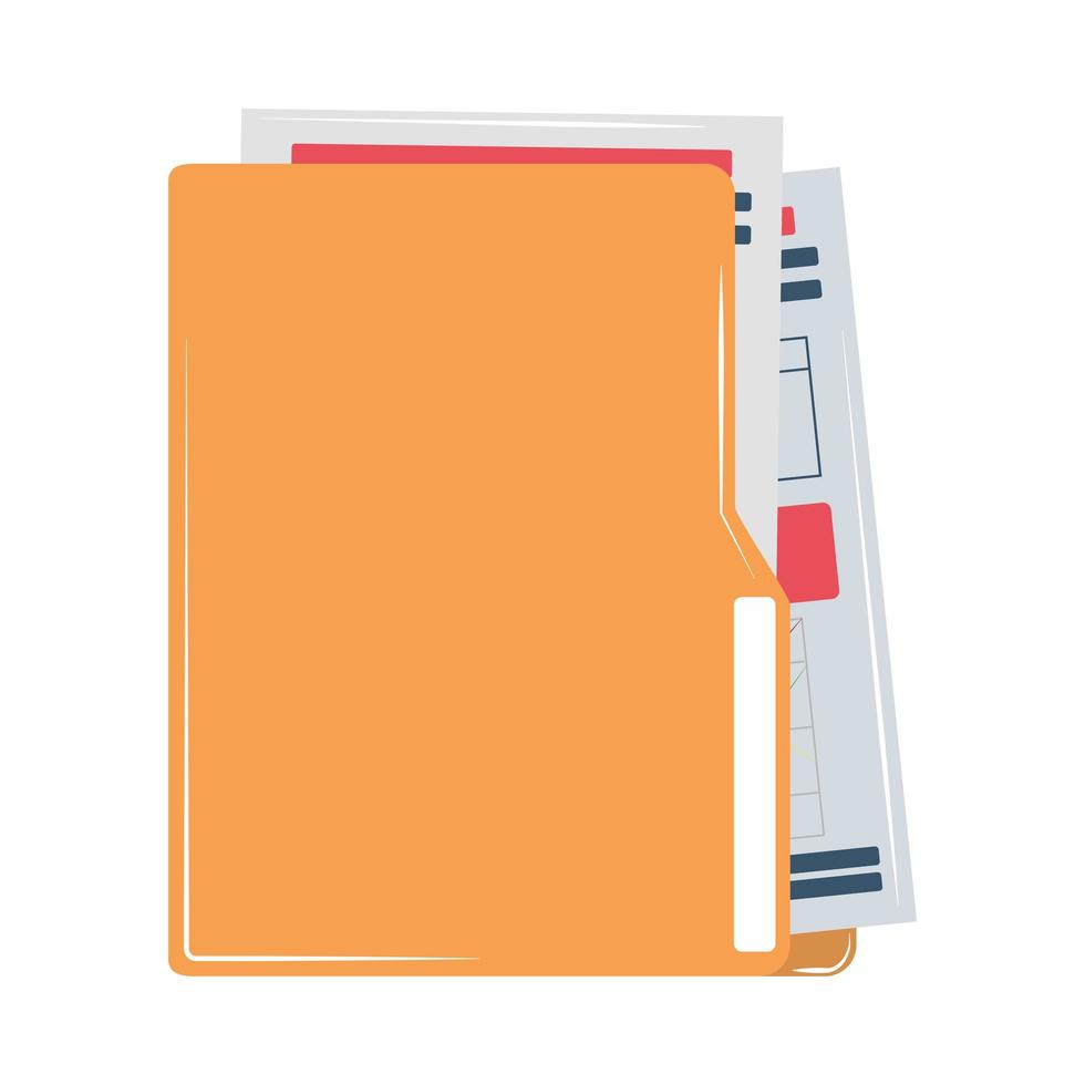 folder with paperwork vector