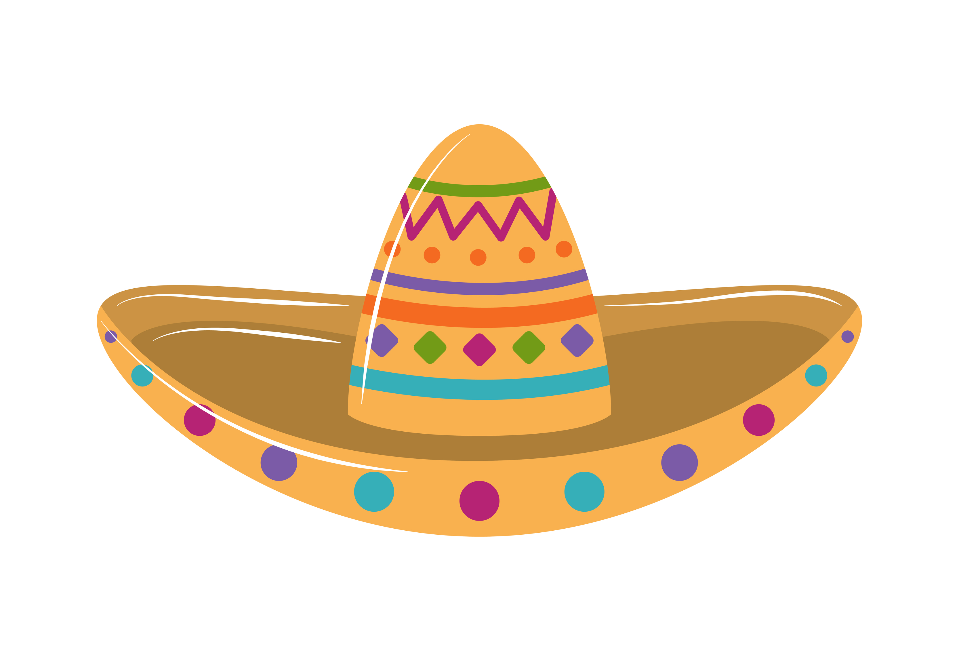 mexican hat traitional 4229943 Vector Art at Vecteezy