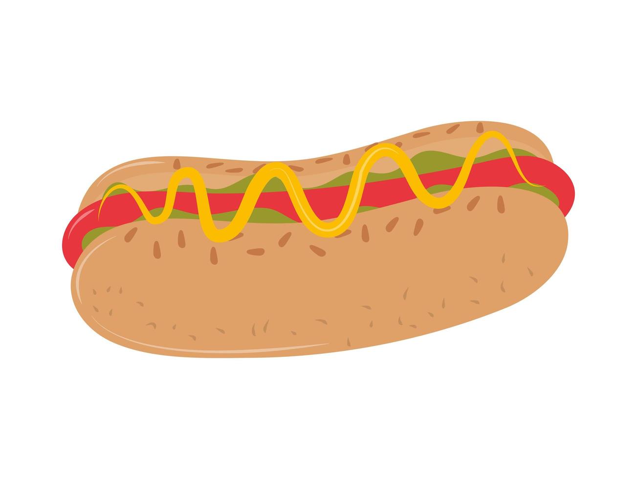 fast food hot dog vector