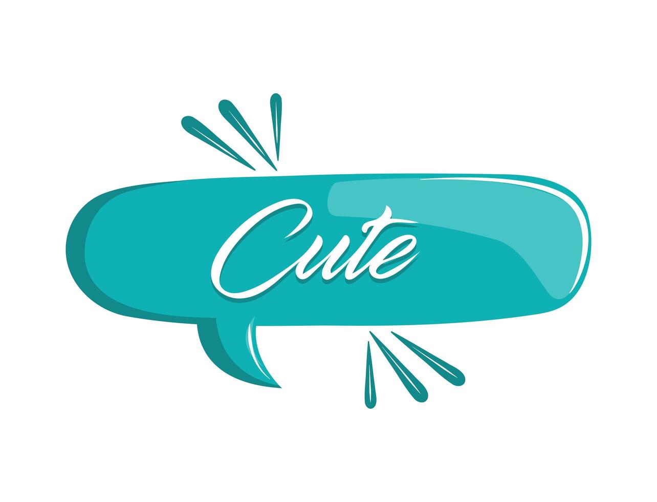 cute speech bubble vector