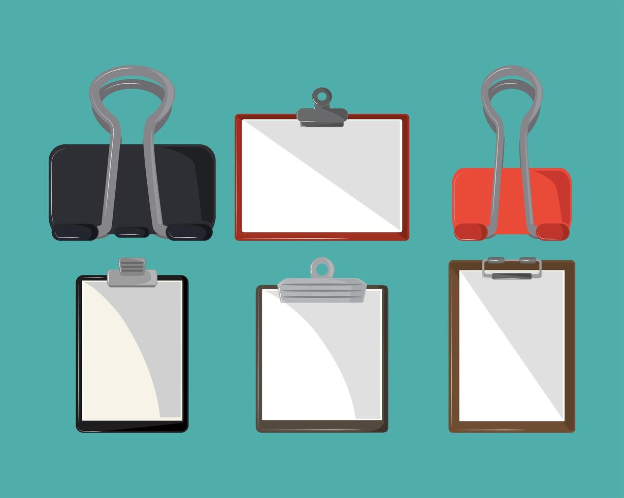 clipboard and clips vector