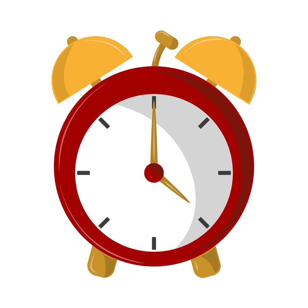 alarm clock red wake up vector