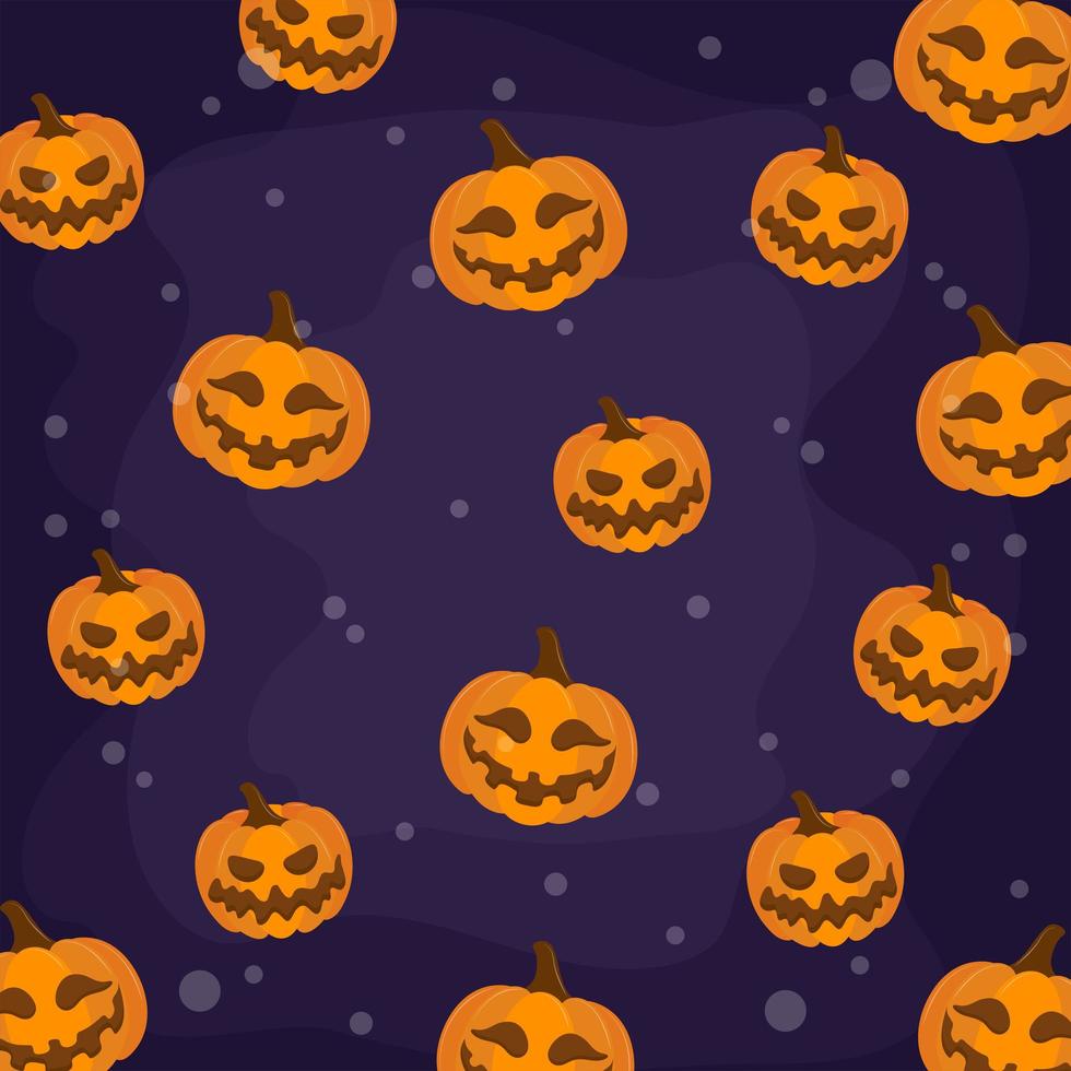 halloween pumpkin pattern vector