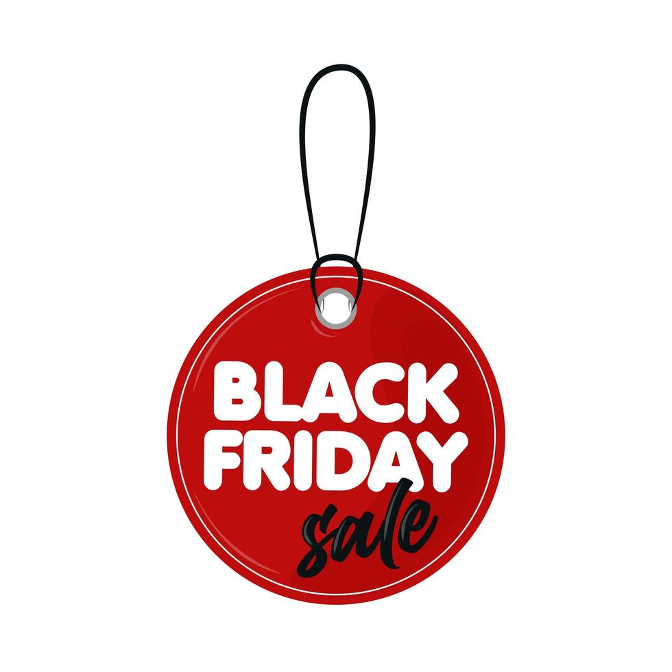 black friday round tag vector