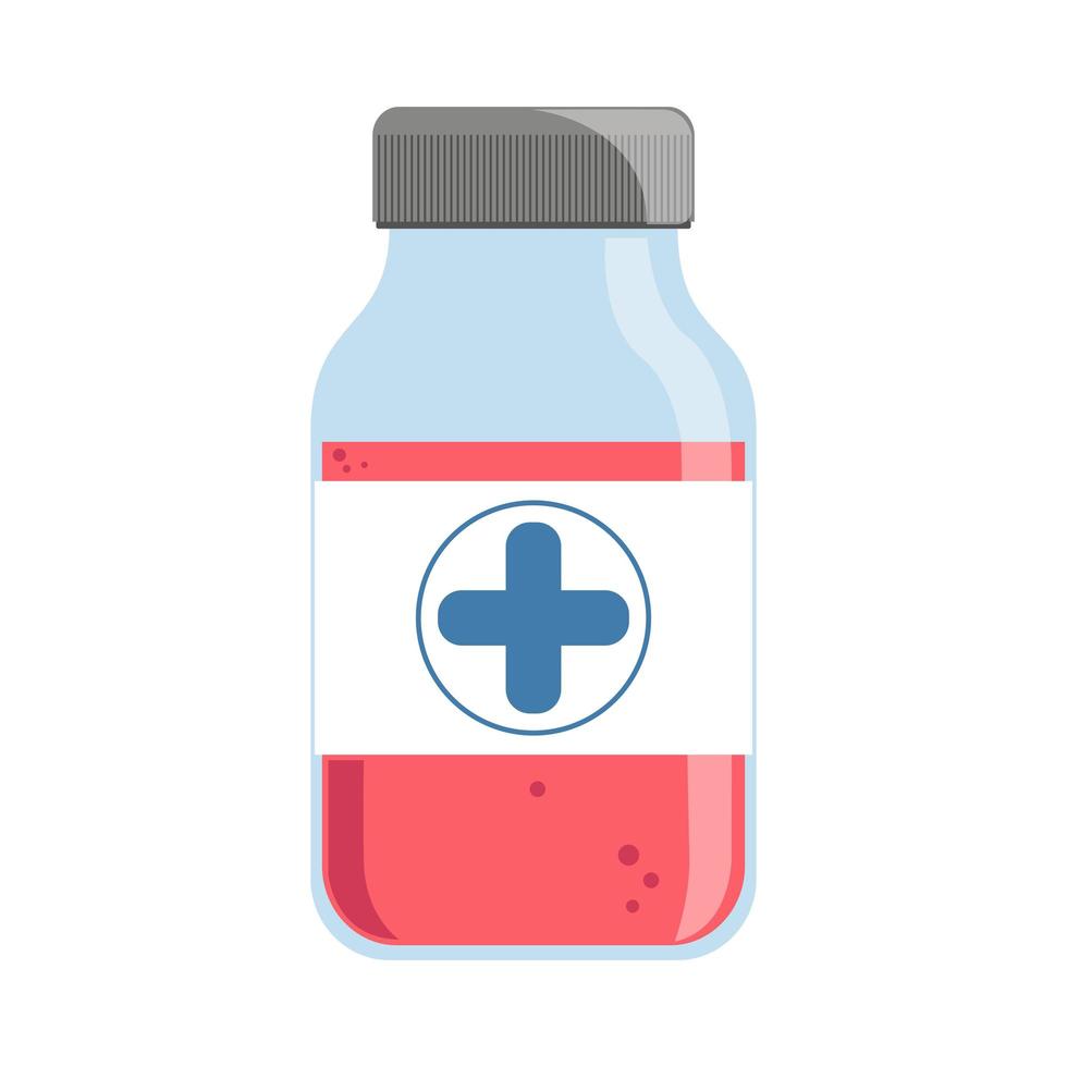 bottle medicament prescription vector