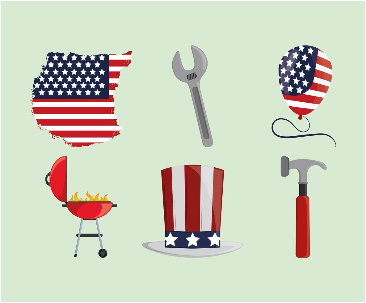 set icon labor day vector