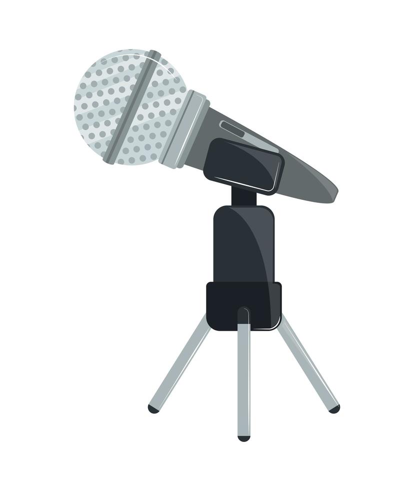 microphone on stand vector