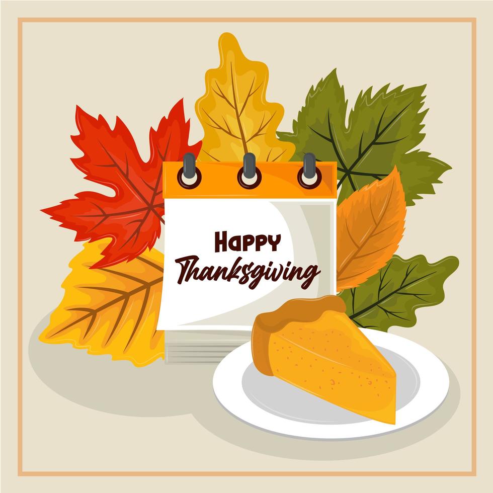 happy thanksgiving card vector