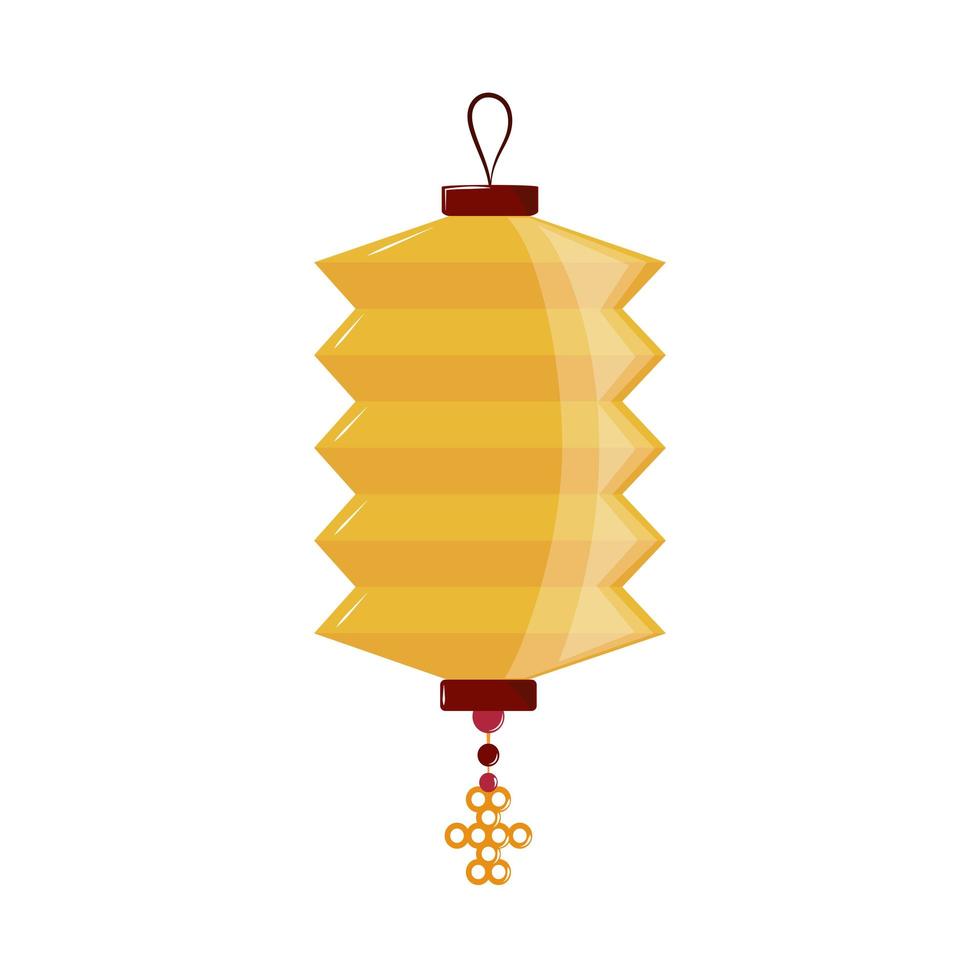 gold paper lantern vector