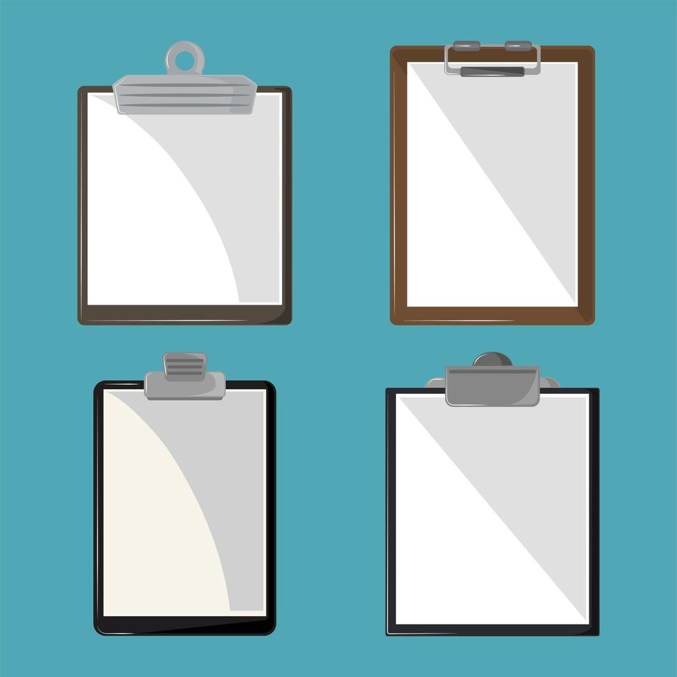 set of clipboard vector