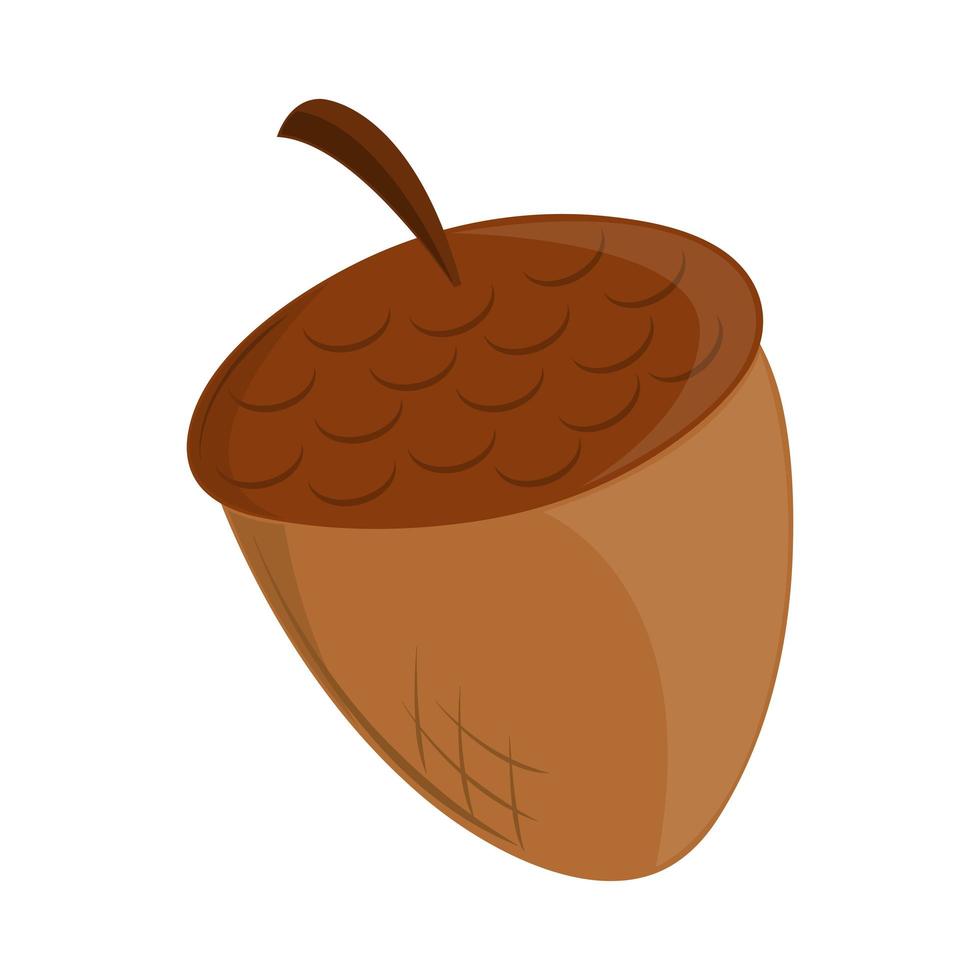 acorn flat icon vector