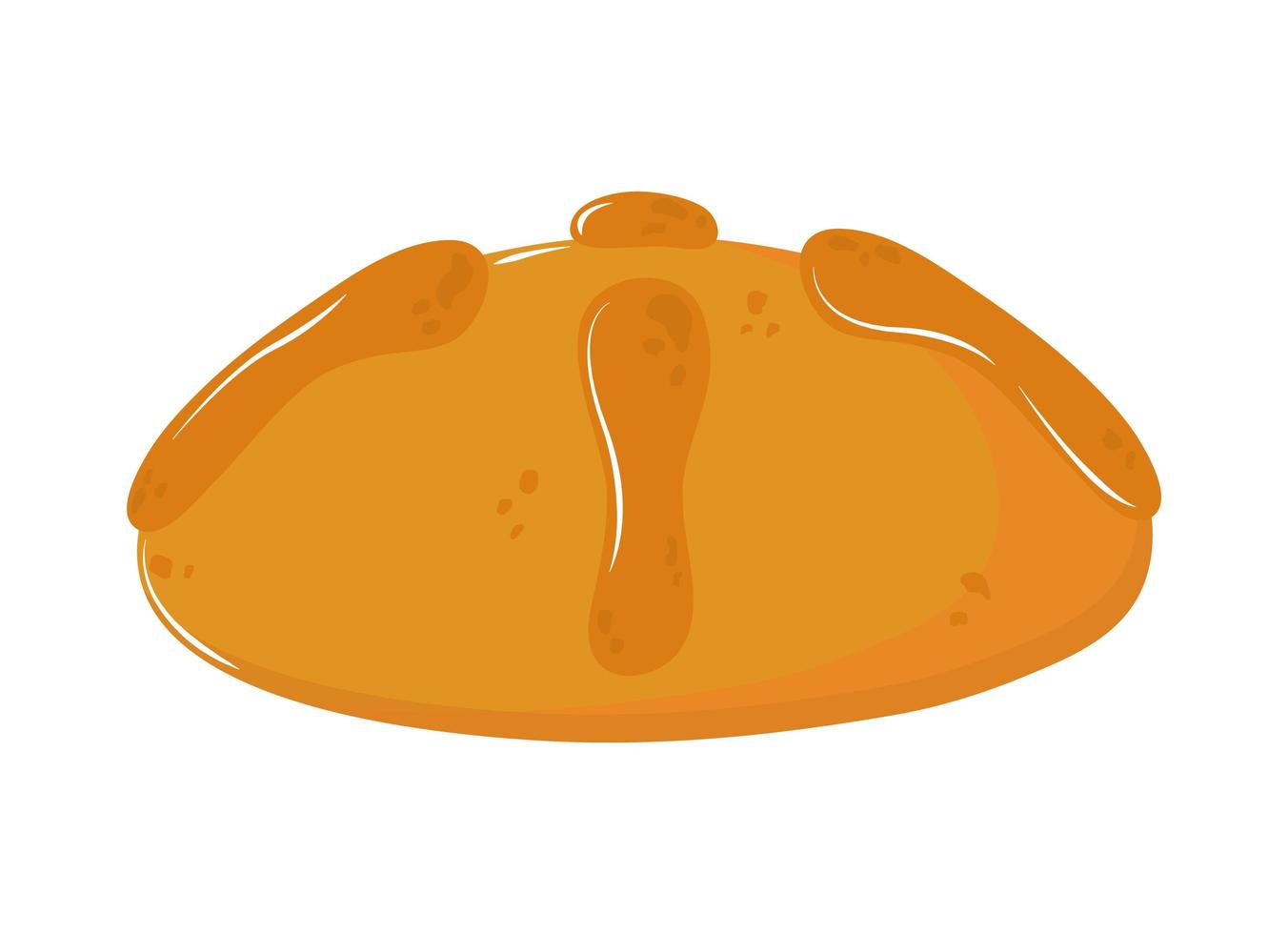 baked bread food vector