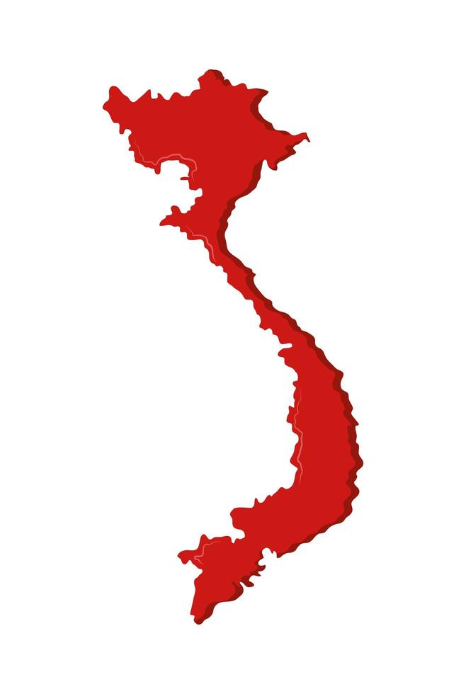 vietnam map country vector