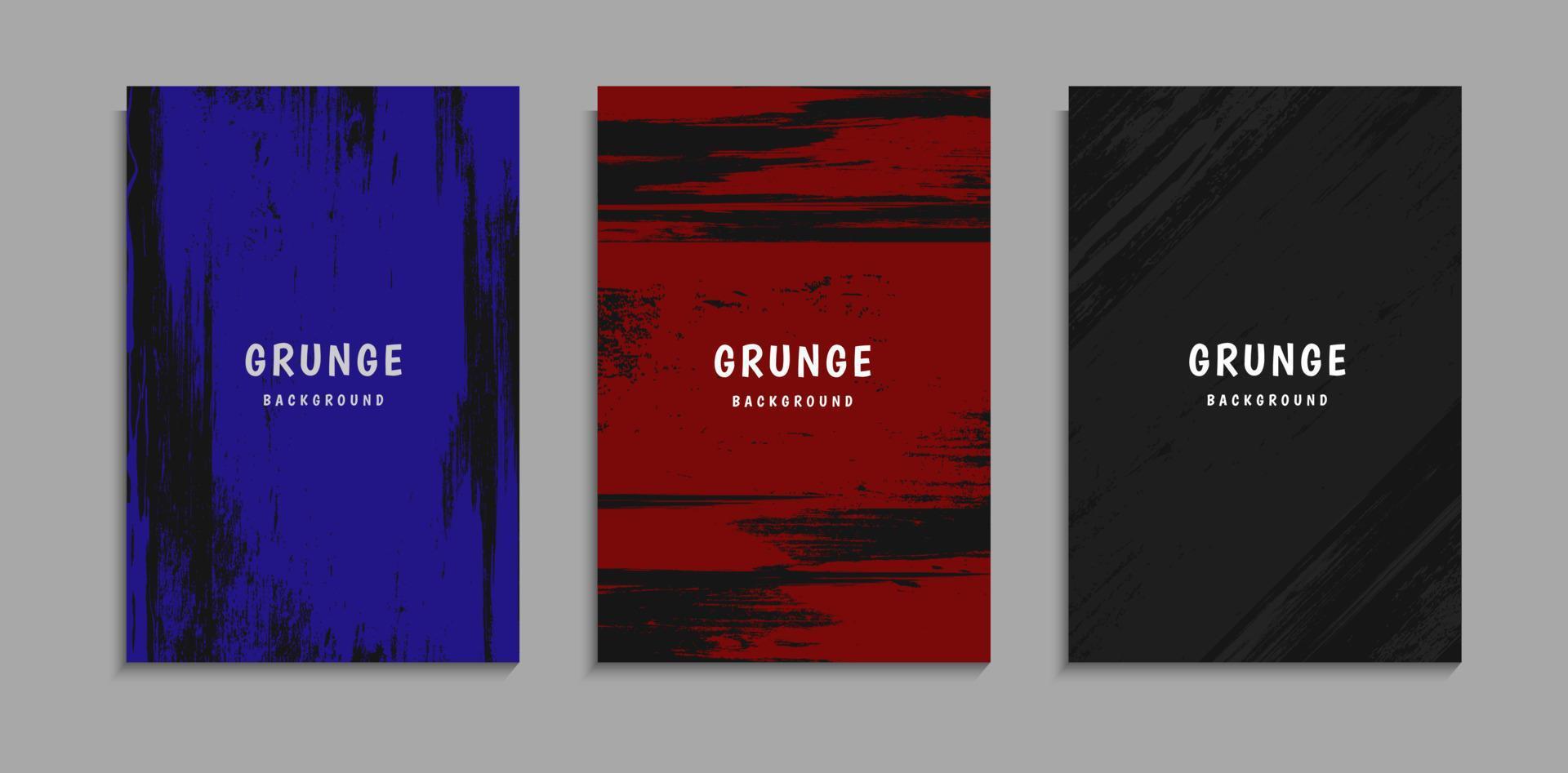 Conjunto de diseño de textura de rasguño grunge en fondo negro. bueno para banner, póster, marco o sitio web vector