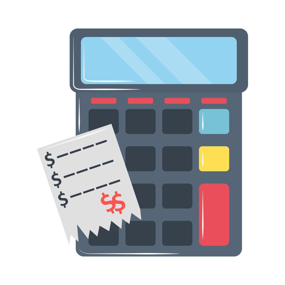 tax voucher and calculator vector