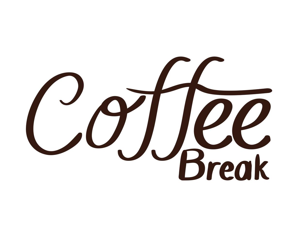 coffee break signboard vector