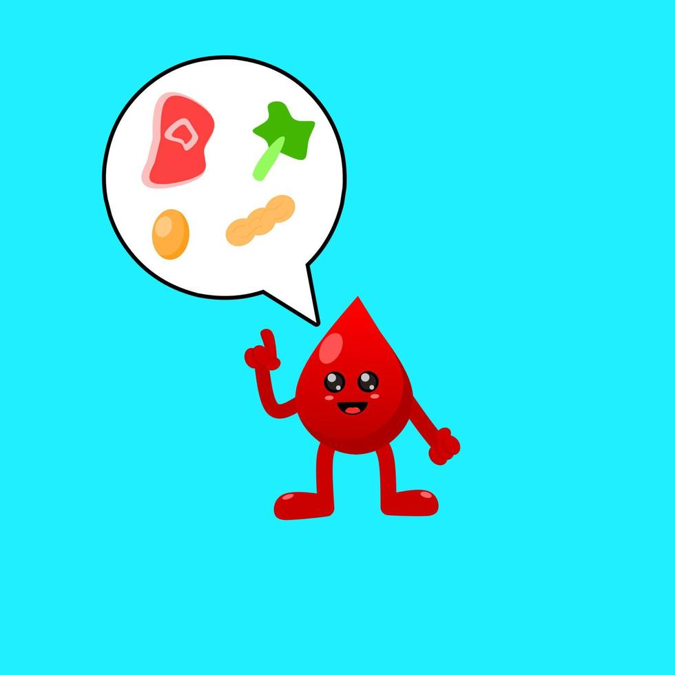 ilustración comida buena salud sangre vector