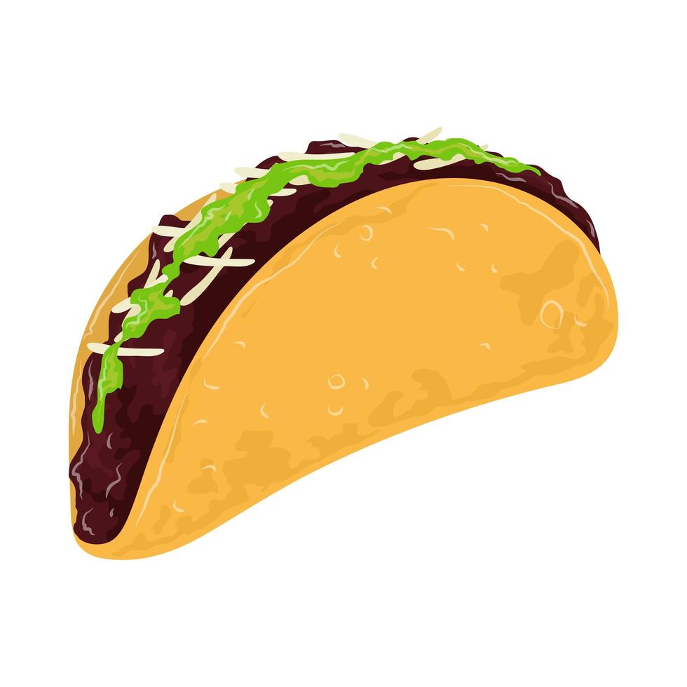 mexican food taco vector