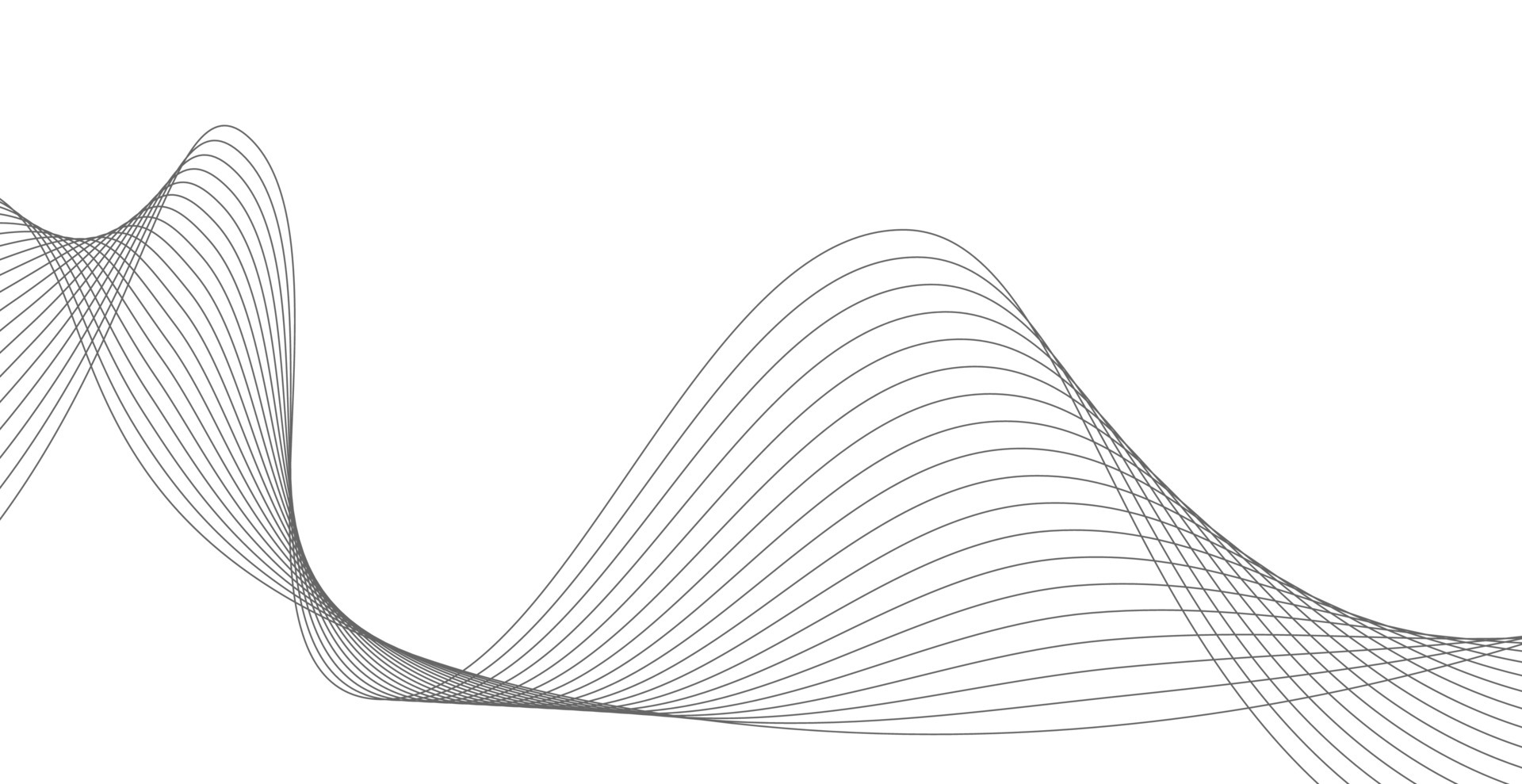 rayas onduladas abstractas sobre un fondo blanco aislado. arte de línea