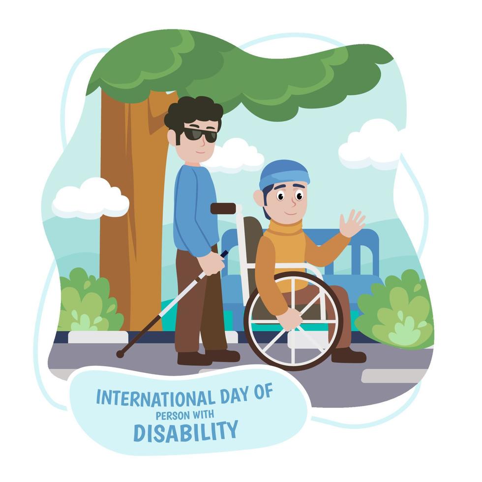 dia internacional de la persona con discapacidad vector