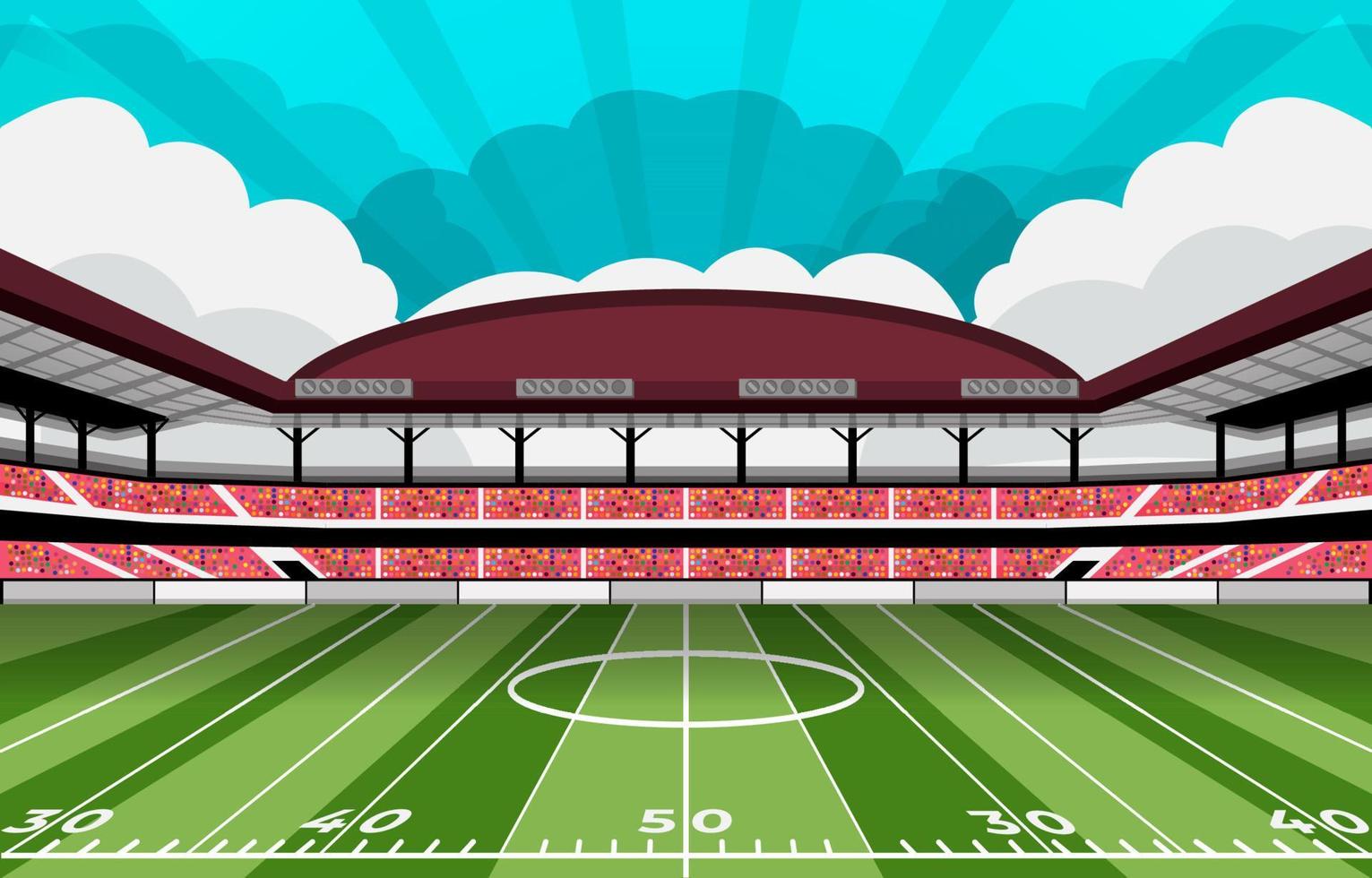 campeonato del estadio de fútbol superbowl vector