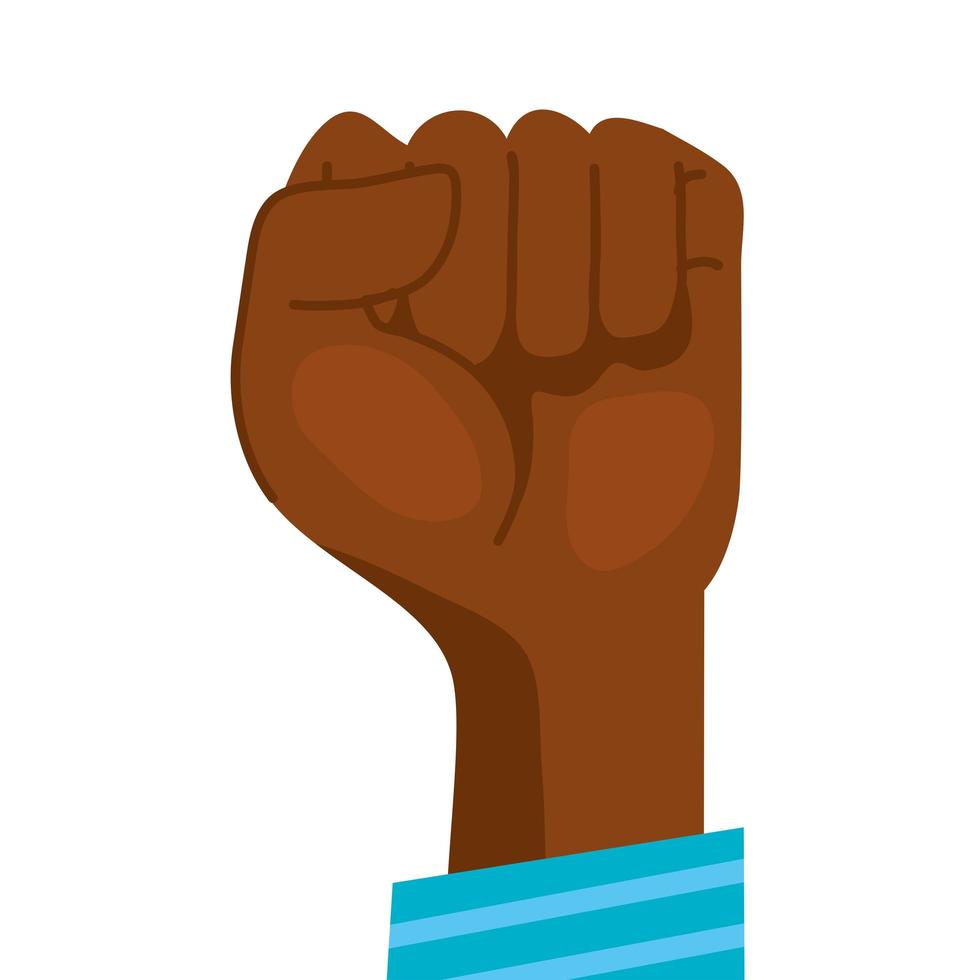 afro hand human fist vector