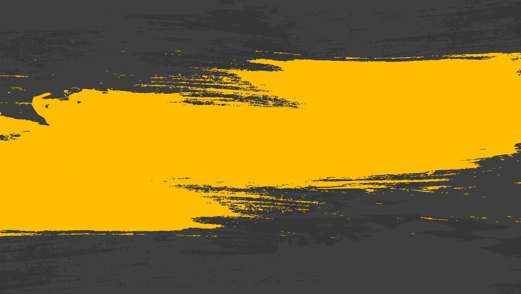 Marco de grunge amarillo mínimo cero en fondo gris vector