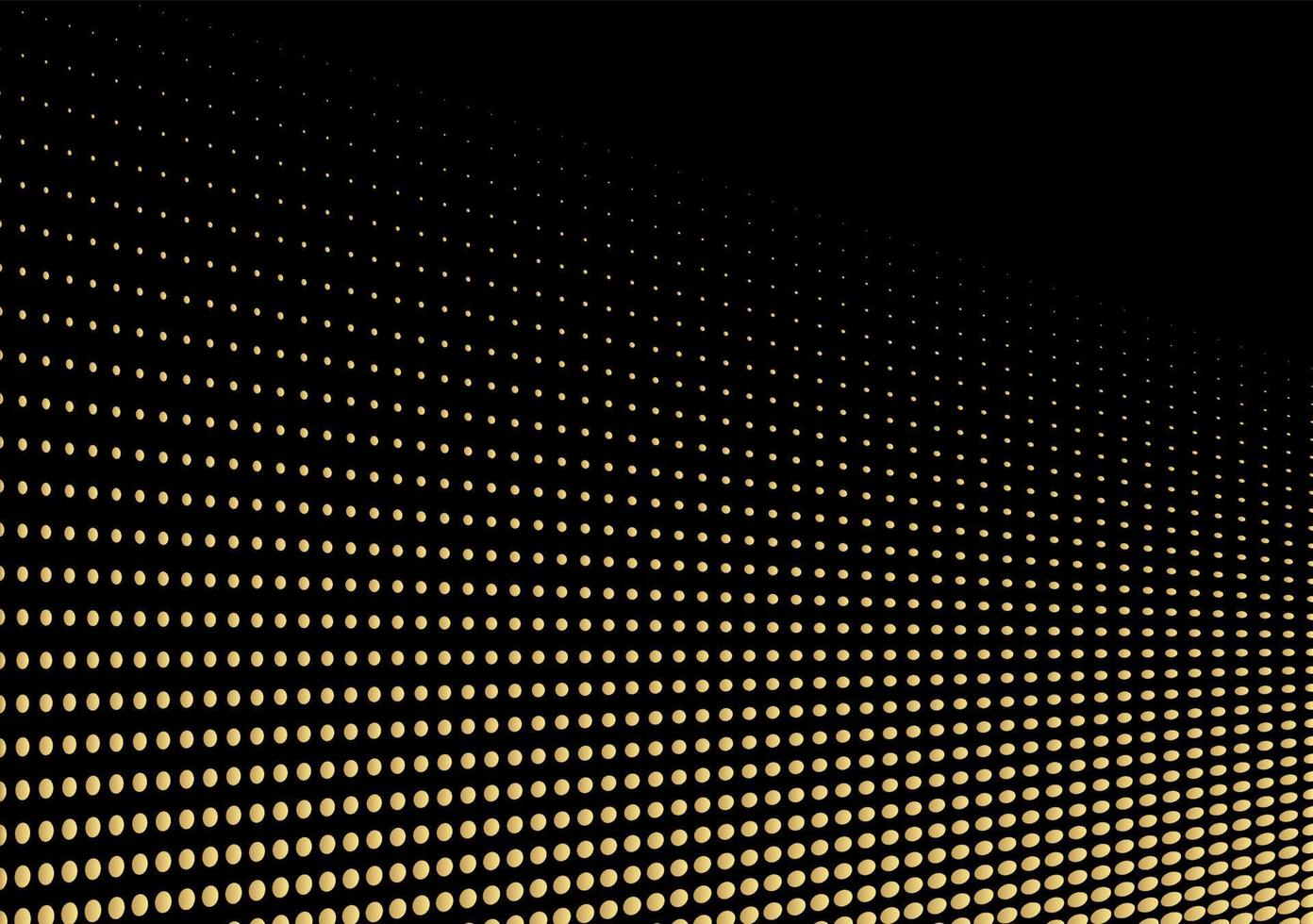 Abstract halftone gold dotted background. Futuristic grunge pattern, dot, wave. Vector modern optical pop art texture for posters, sites, business cards, cover, labels mock-up, vintage layout