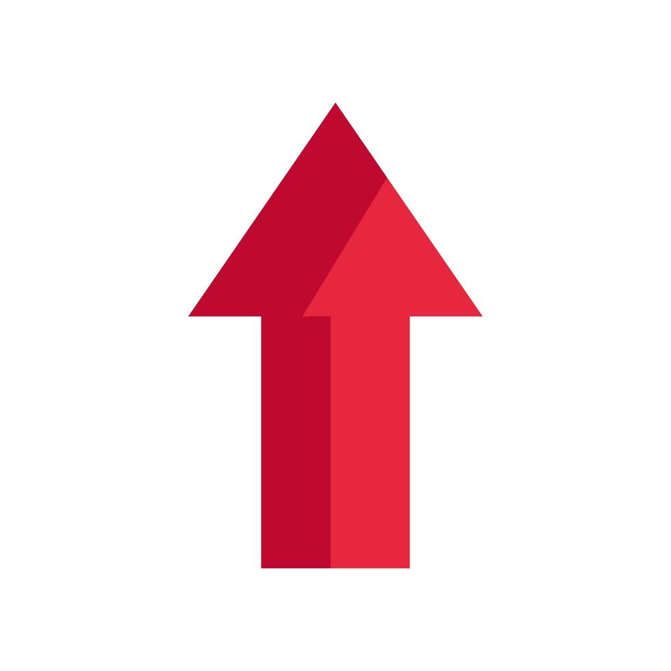 red arrow up vector