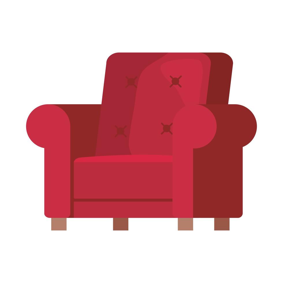 red sofa comfortable vector