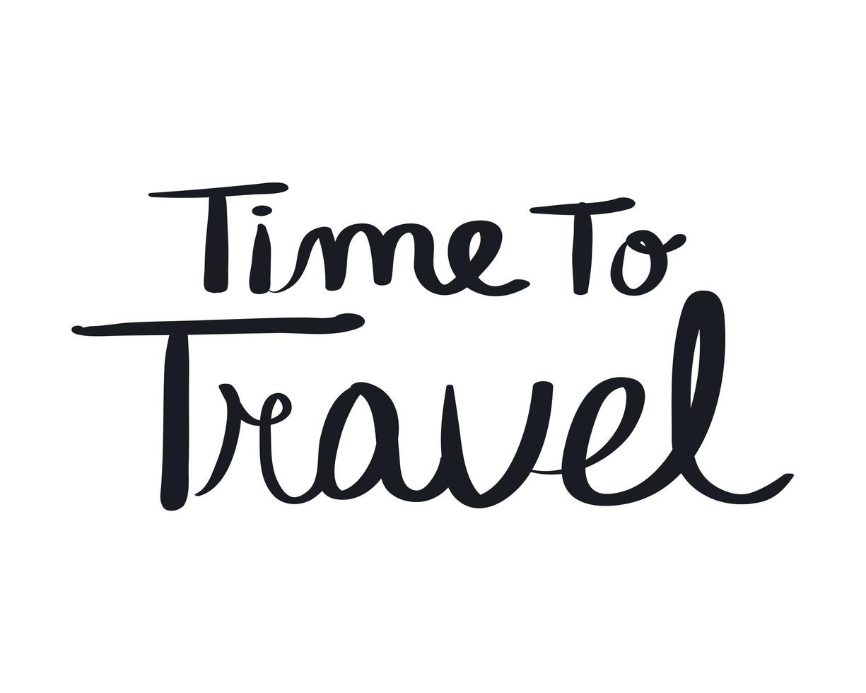 time to travel quote vector