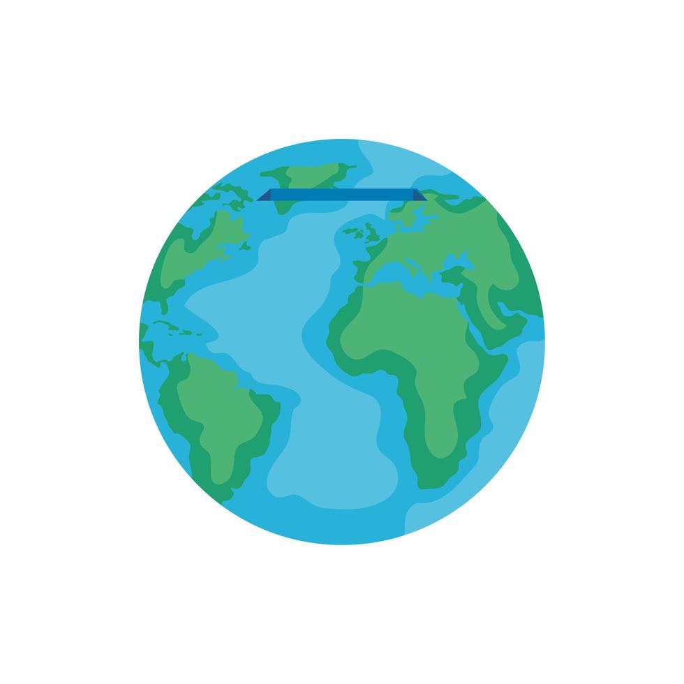 urn in world planet shape vector