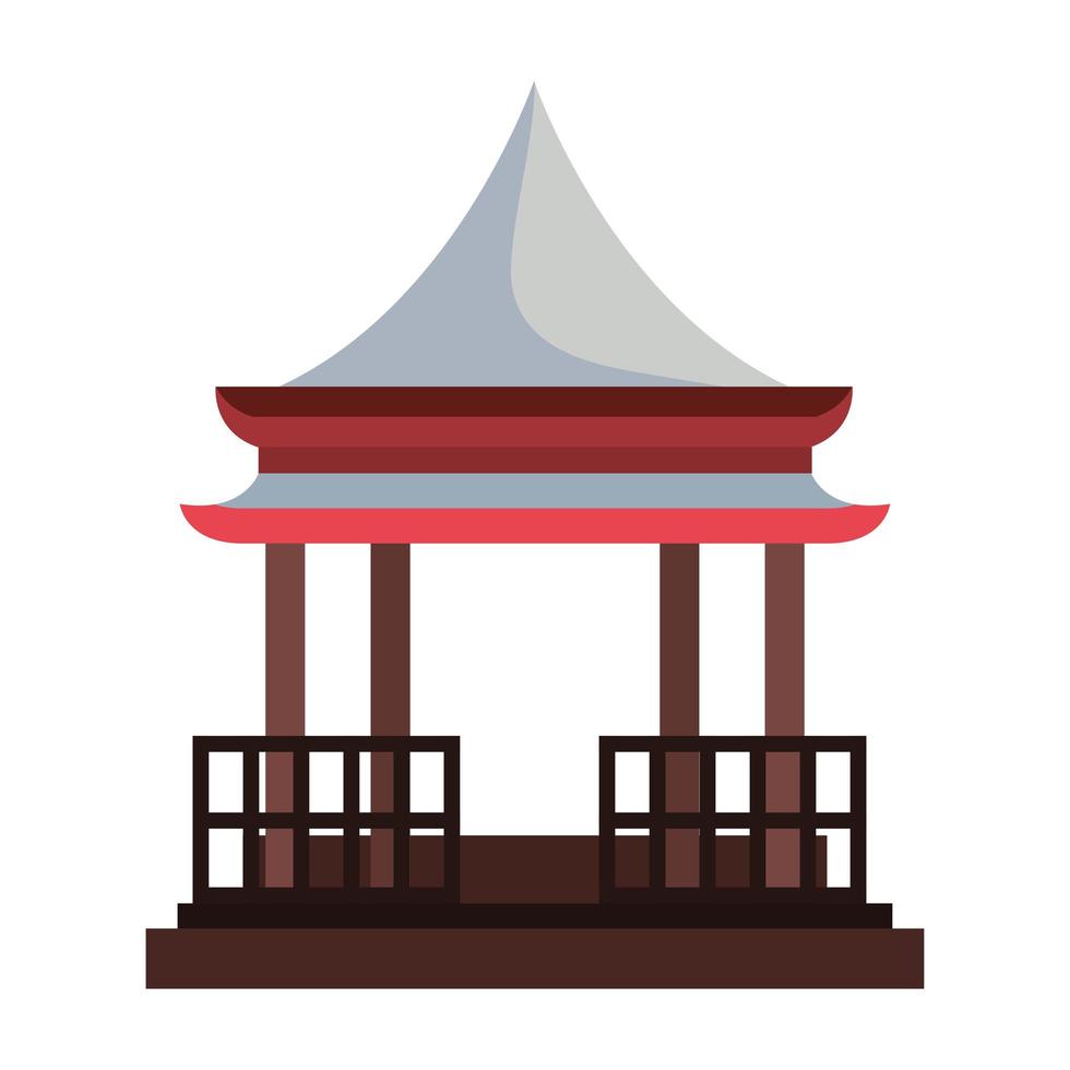 korean pagoda arch vector