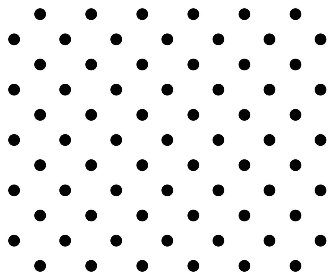 black and white polka dot pattern background vector
