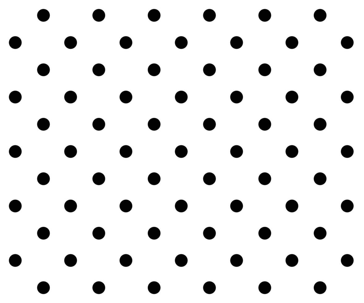 black and white polka dot pattern background vector