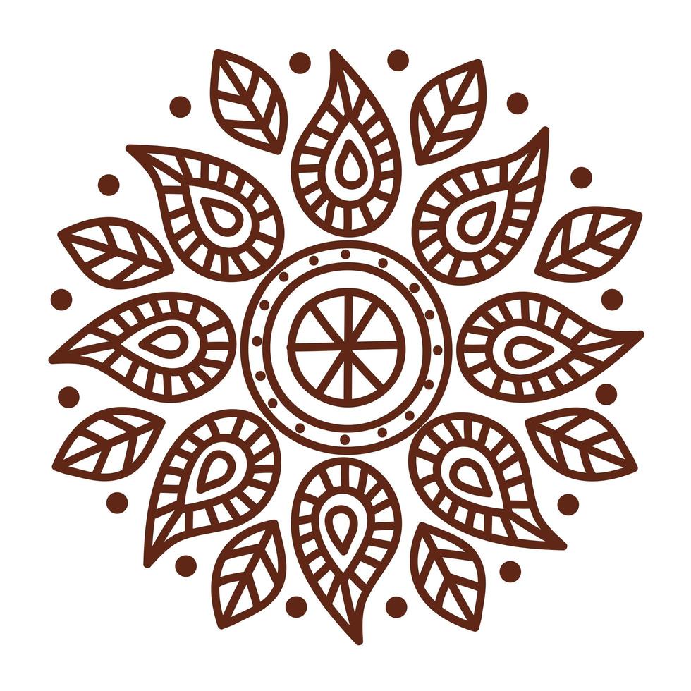 bronze mandala icon vector