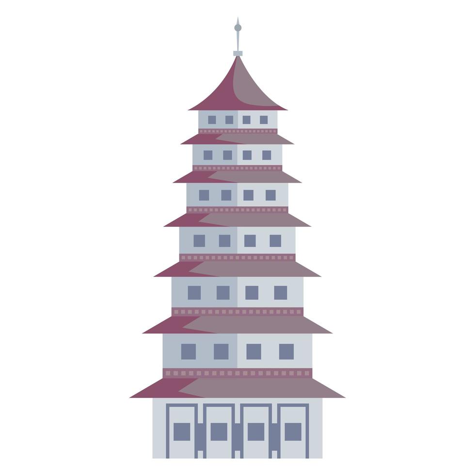 korean tower palace vector