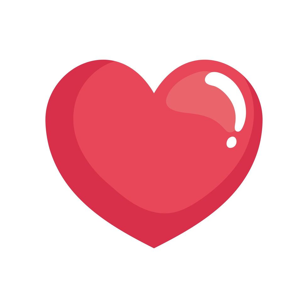red heart love vector