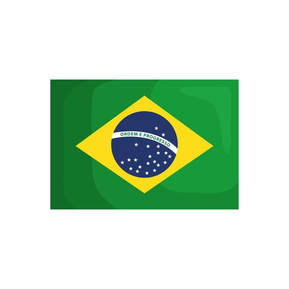 icono de la bandera de brasil vector